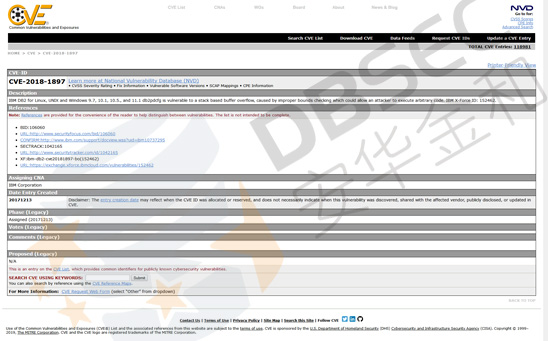DB2-执行任意代码：CVE-2018-1897